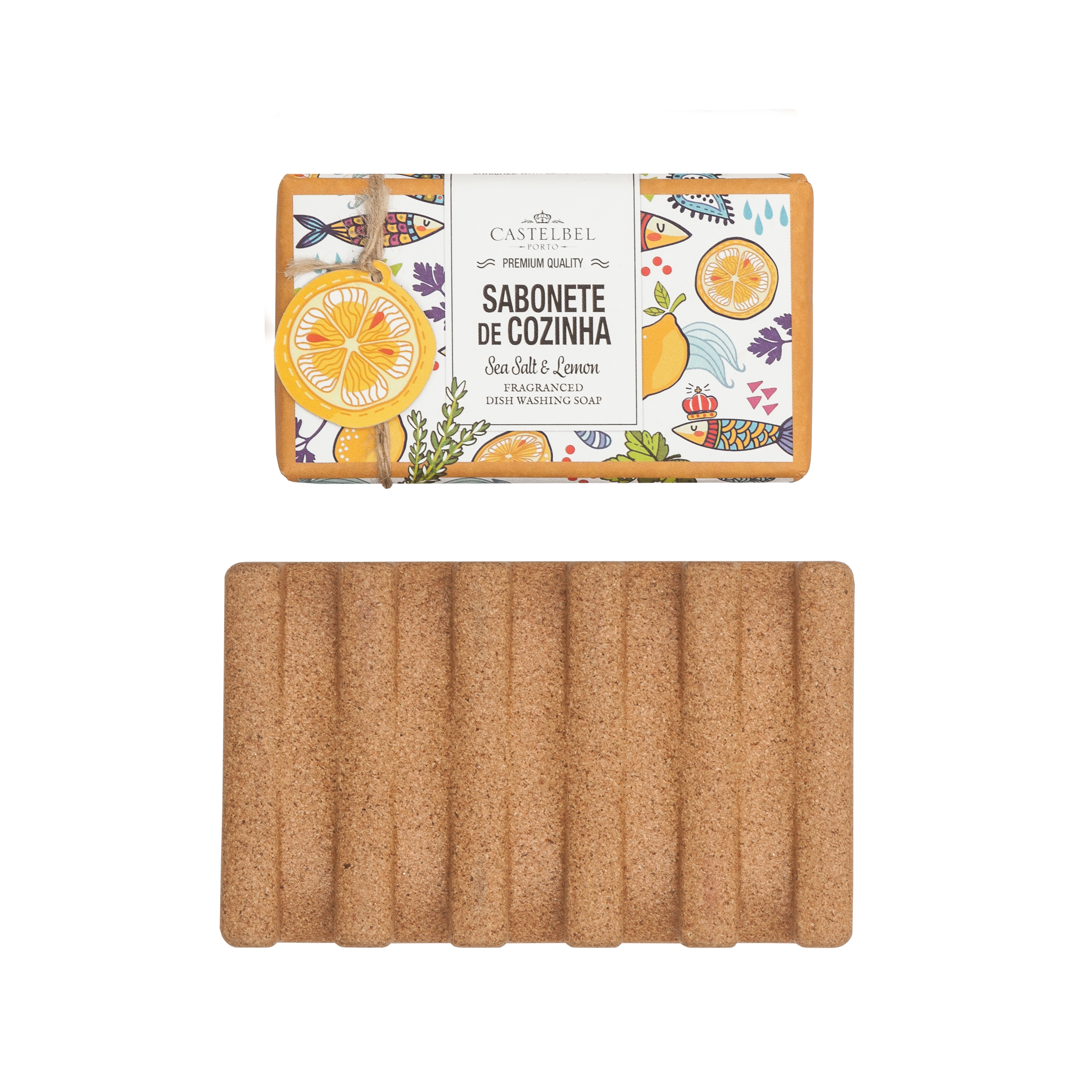 Castelbel Sardine Soap 200g/Cork Soap Dish