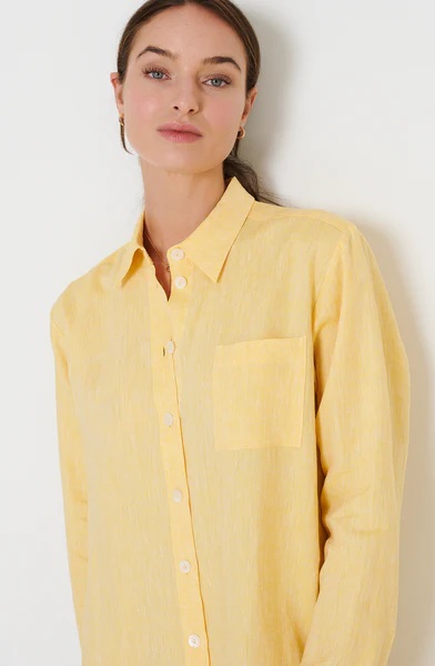 Long-Bluse aus 100% Leinen
