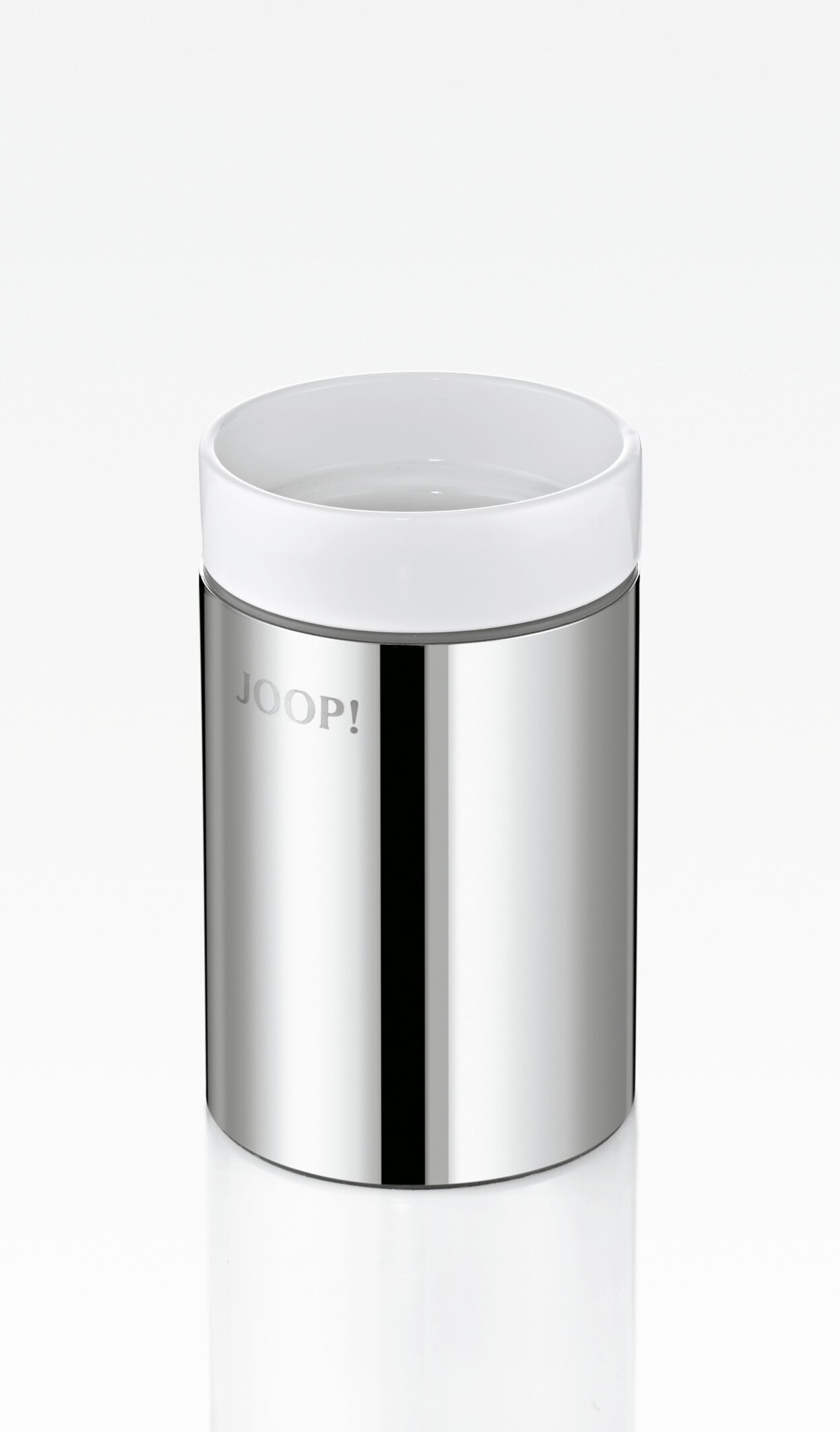 JOOP! Mundbecher - Chrom | Keramik  Weiß