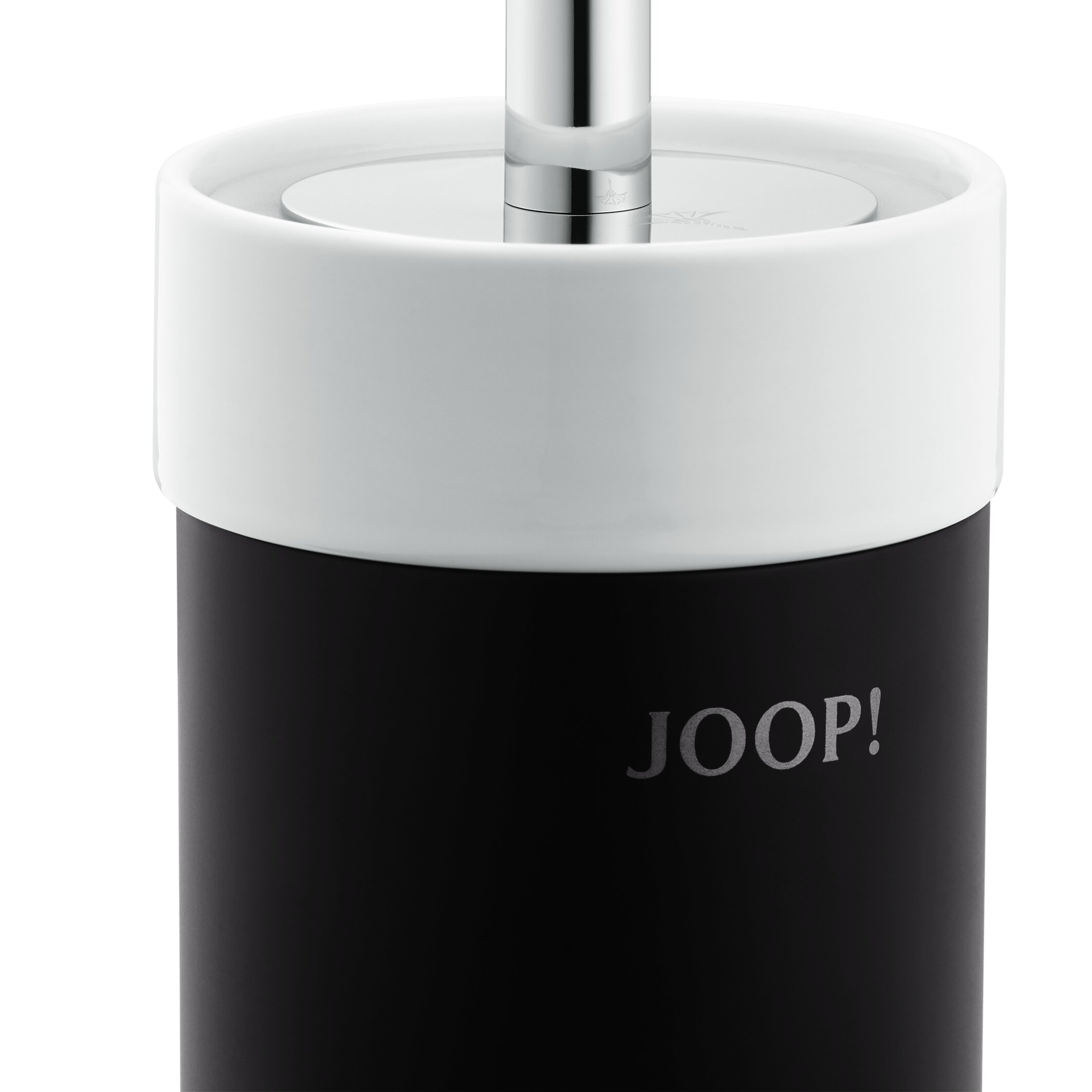 JOOP! WC-Bürstengarnitur - Schwarz | Keramik Weiß| Chrom