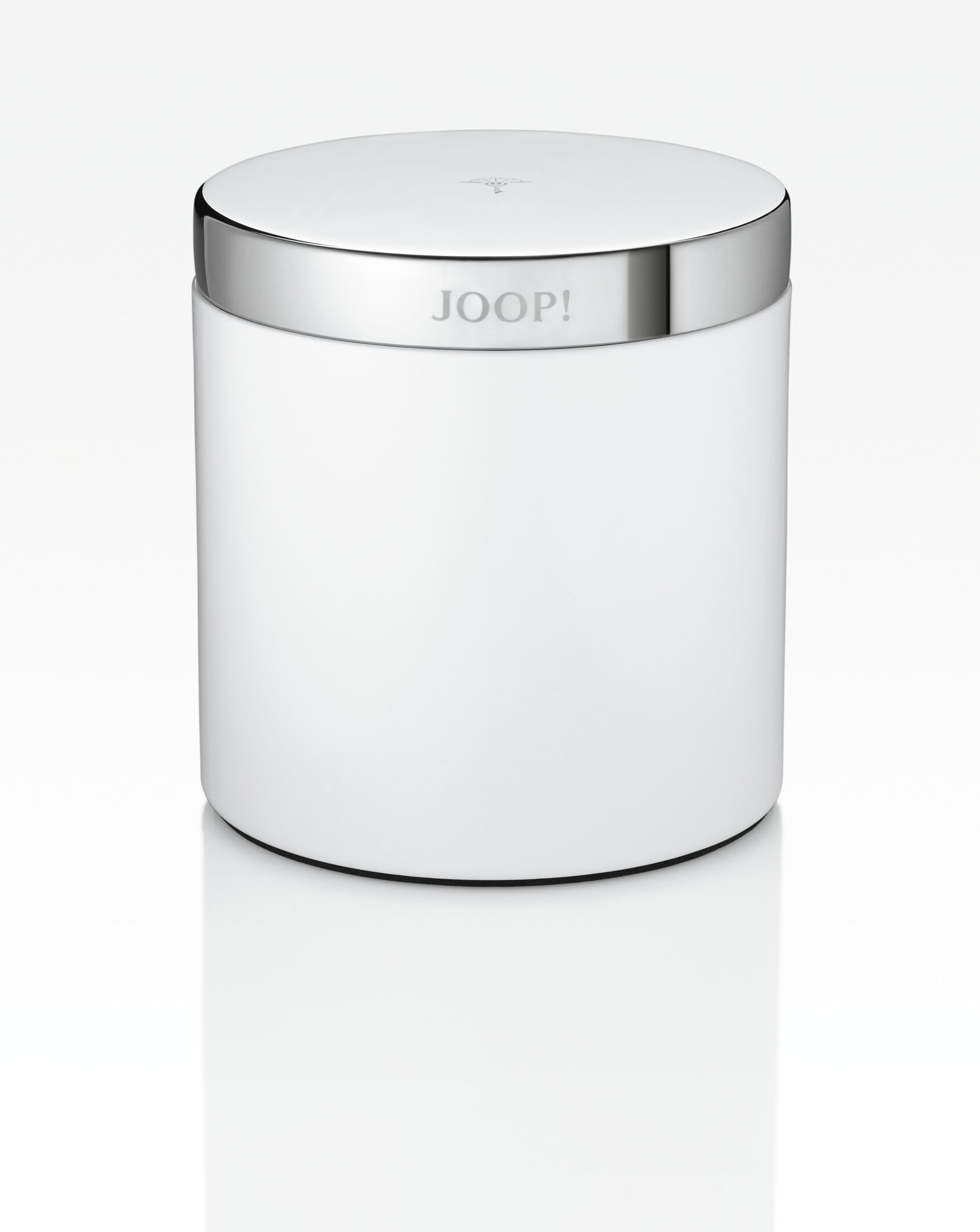 JOOP! Mehrzweckdose groß - Chrom |  Keramik Weiß