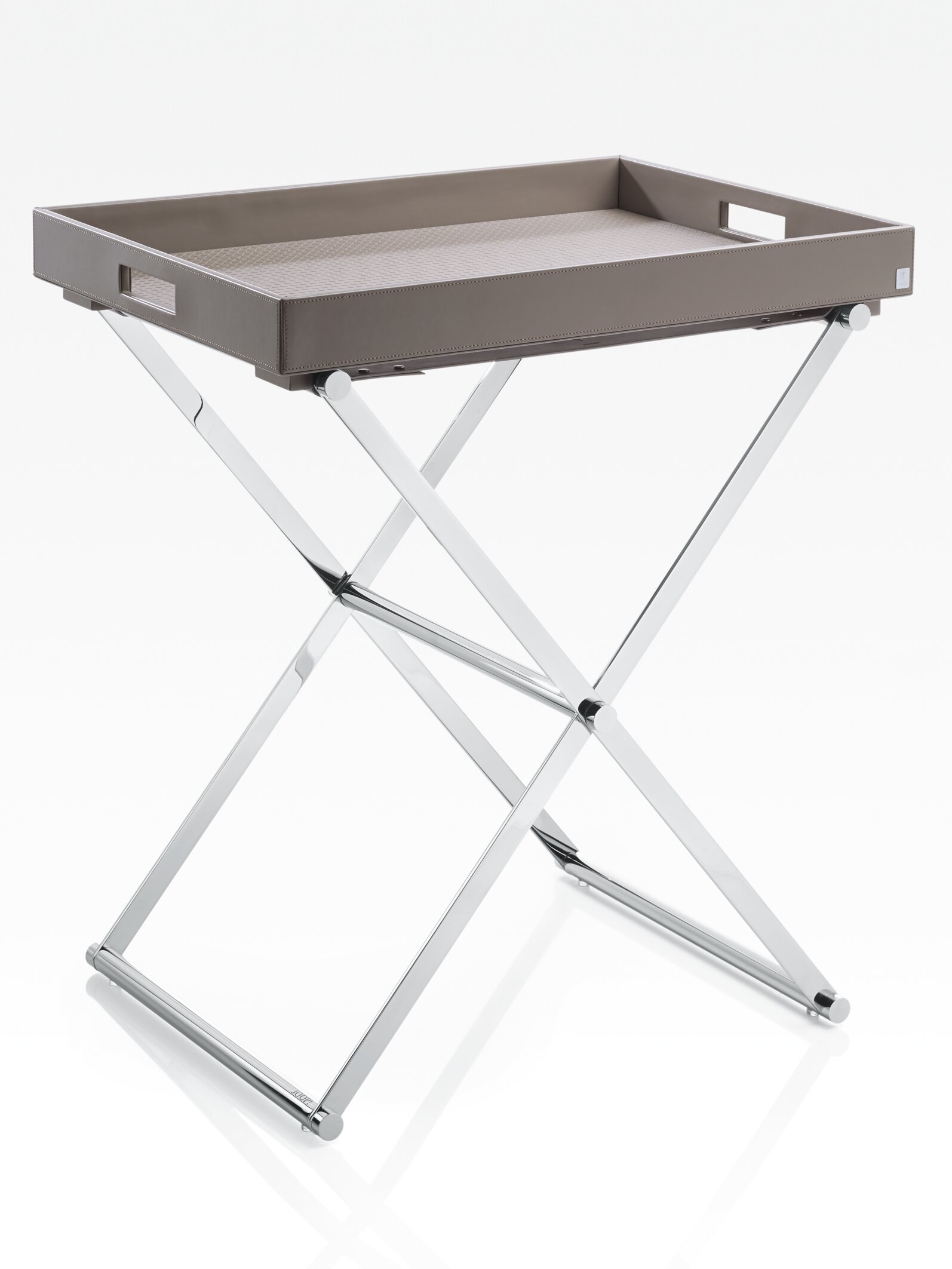JOOP! Tablett mit Untergestell XL - chrom | grau