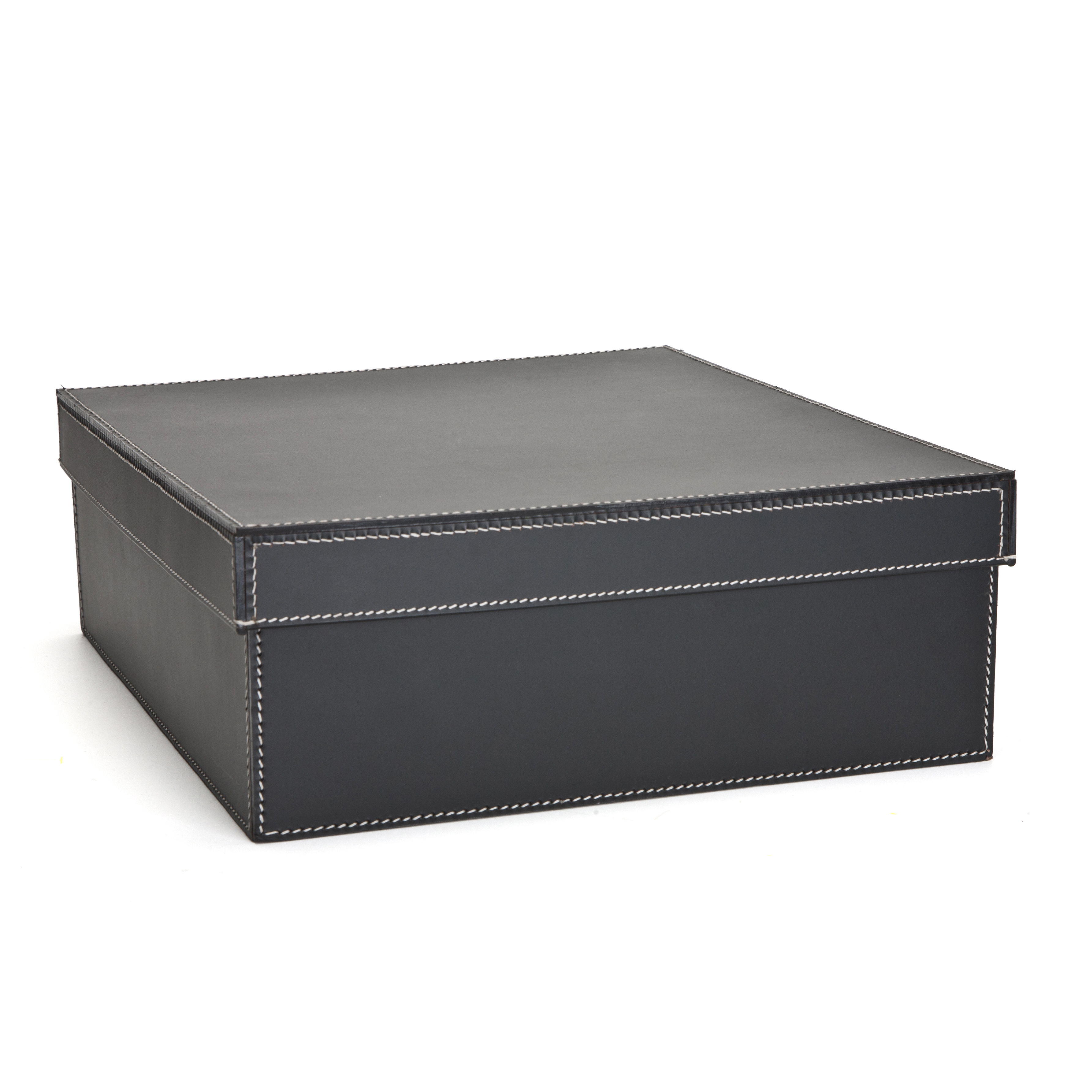 Storage Box Large Black/white Stitsch