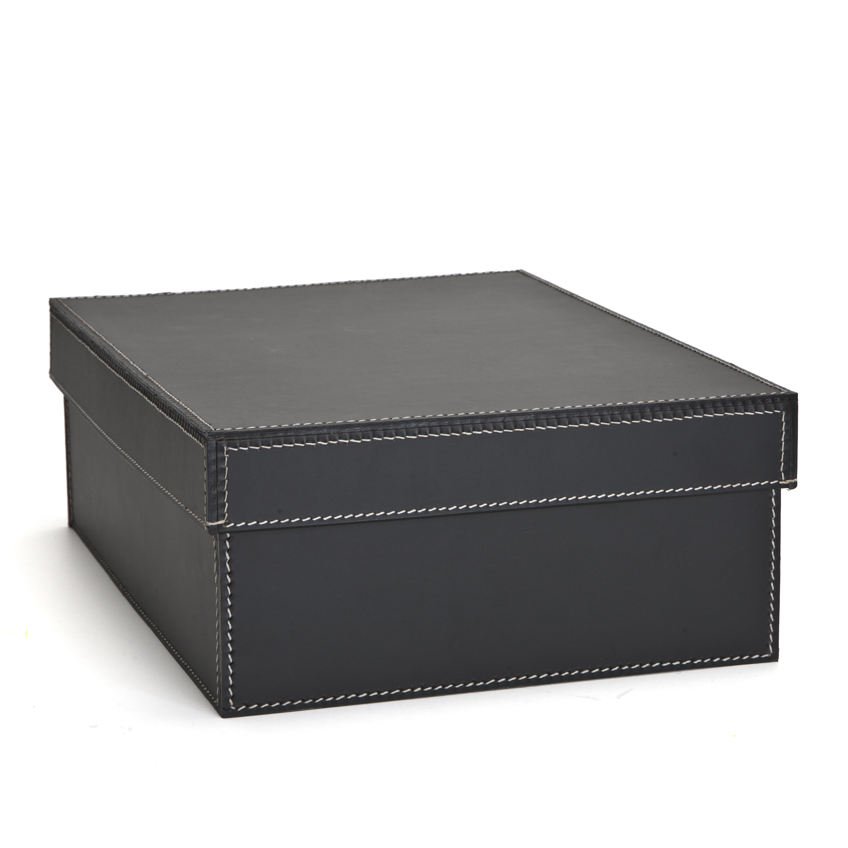 Storage Box Medium Black/white Stitsch