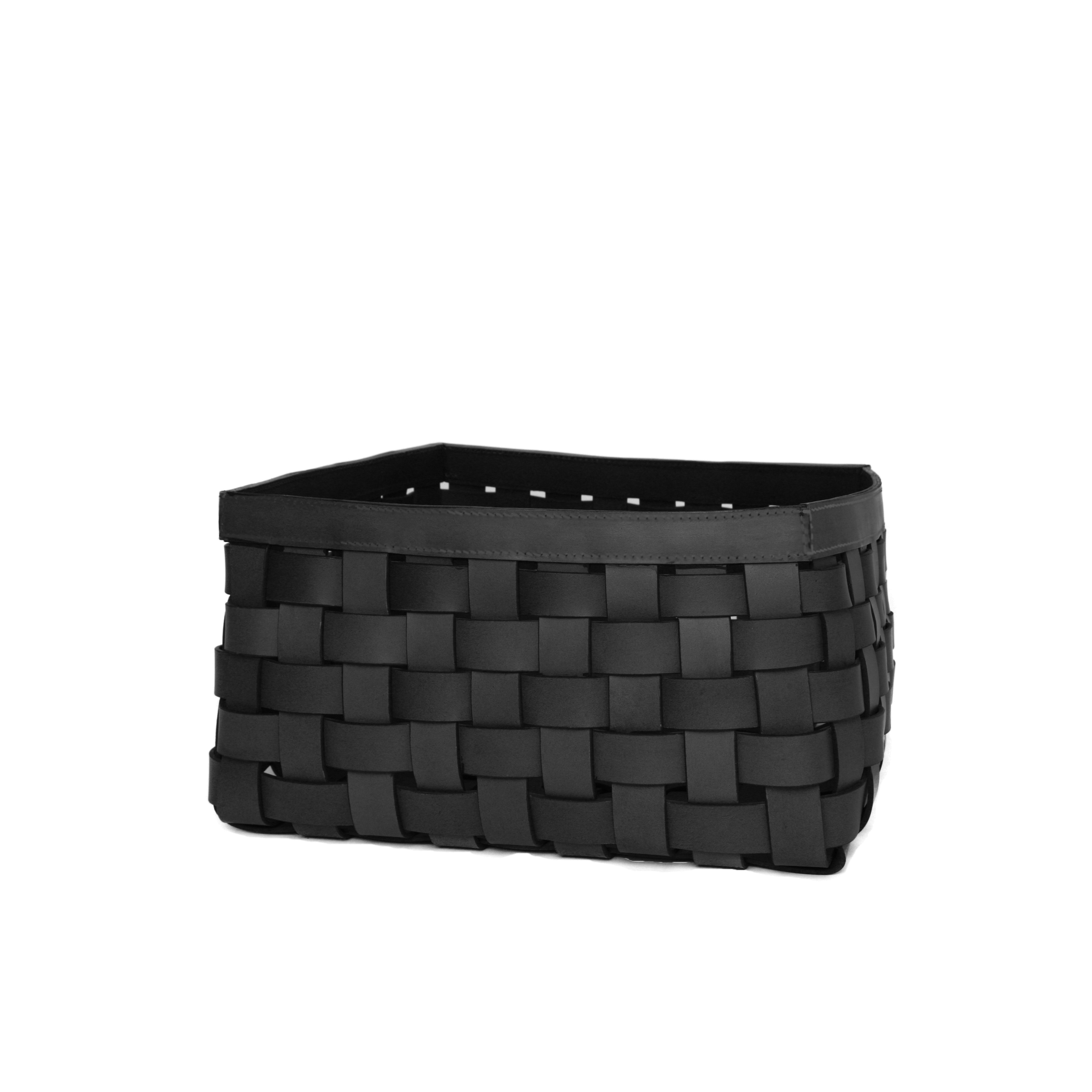 Braided Box Large Black/black Stitch