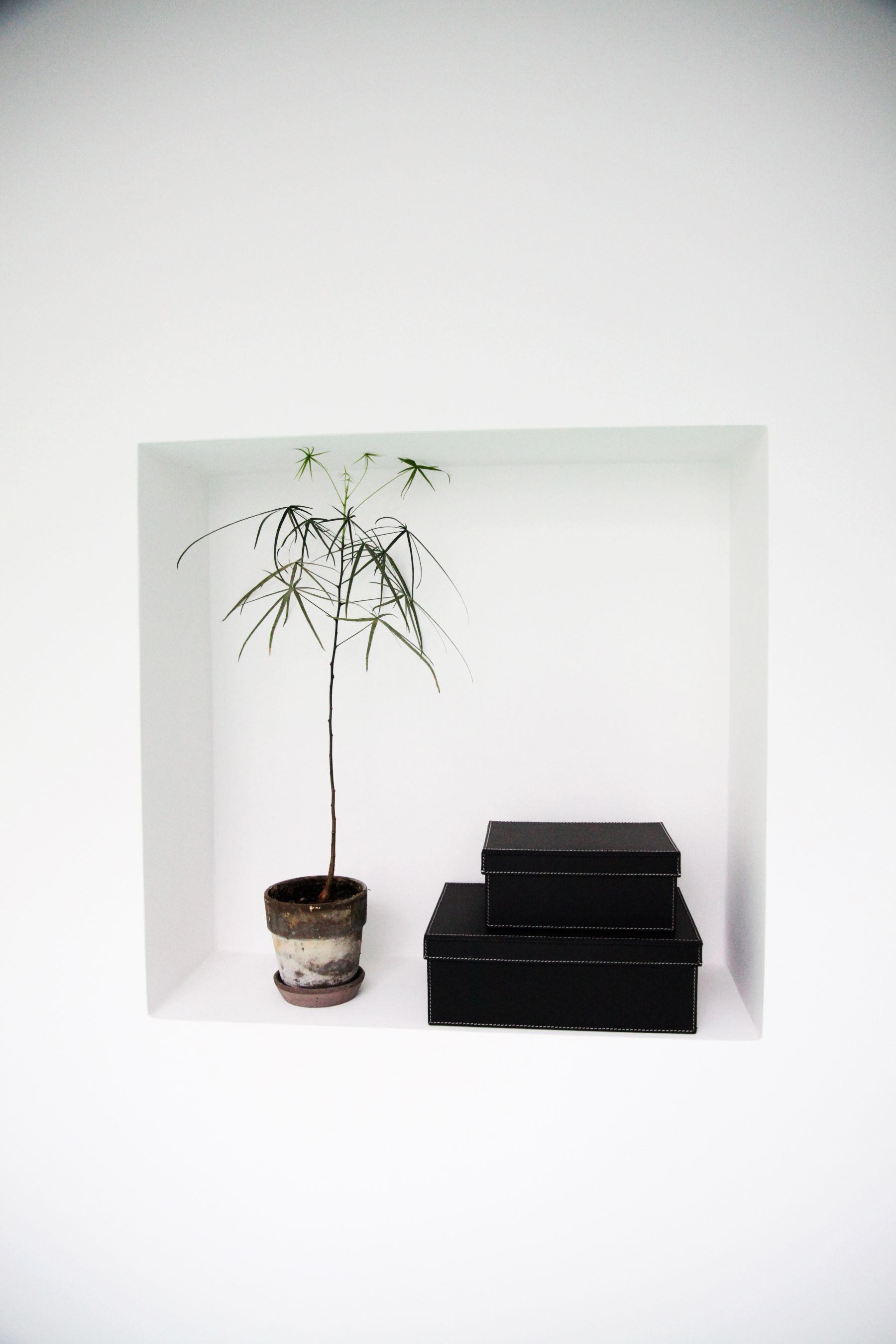 Storage Box Large Black/white Stitsch