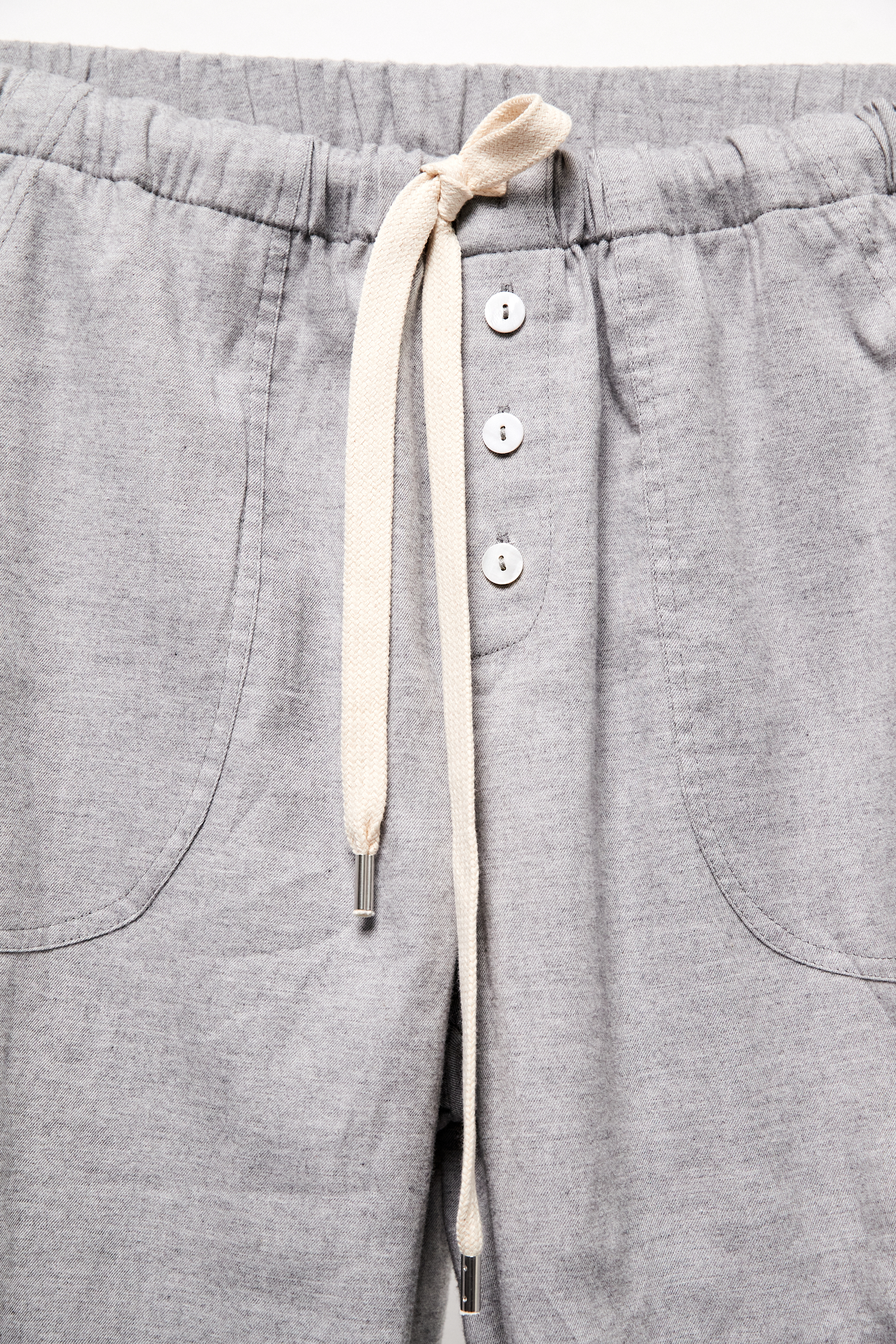 INGOLF Hose flanell grau melange