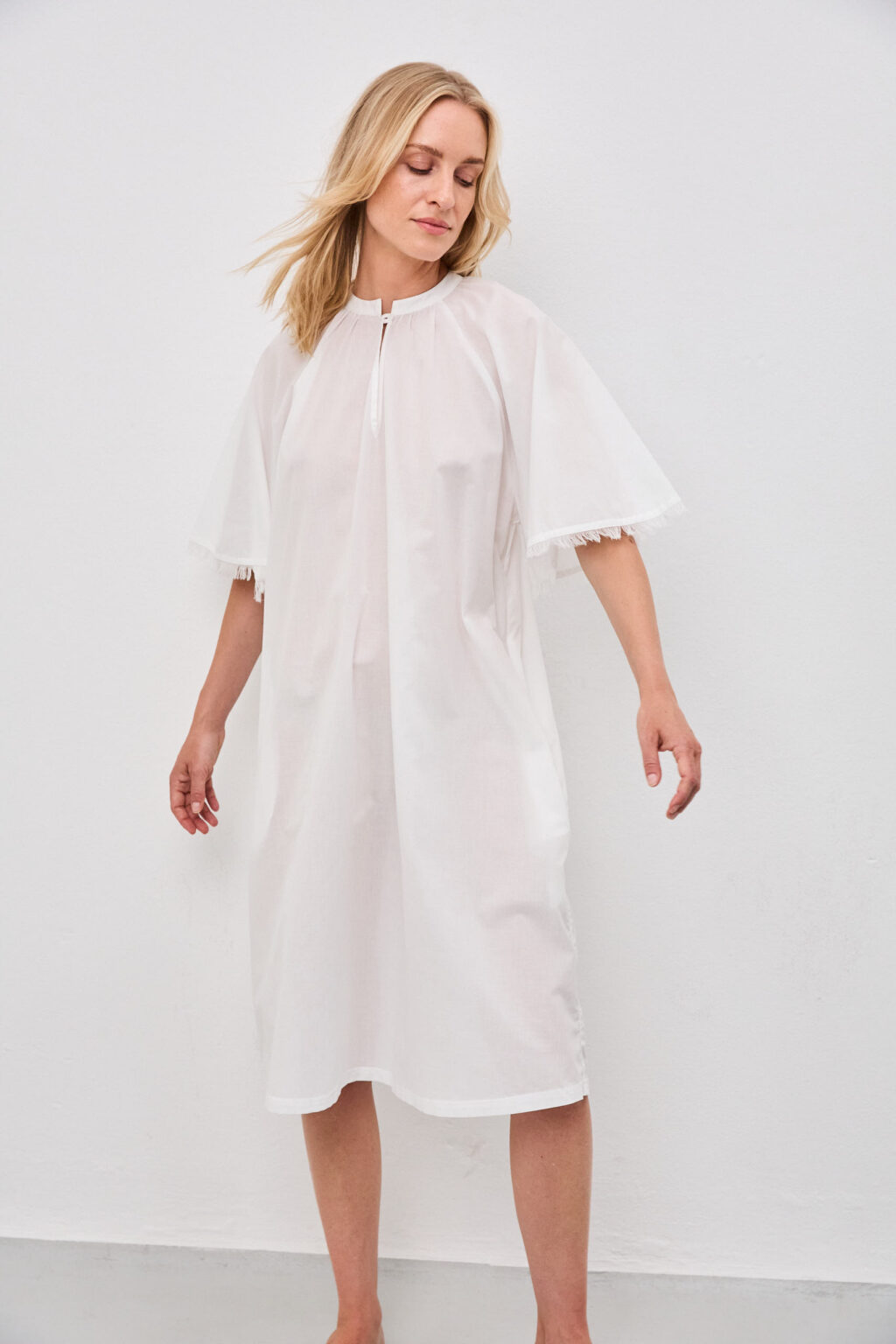 CECILE Dress voile weiss S