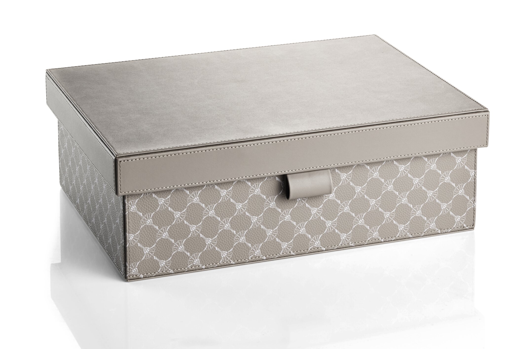 JOOP CORNFLOWER BOX L mit Deckel - Grau/Weiß