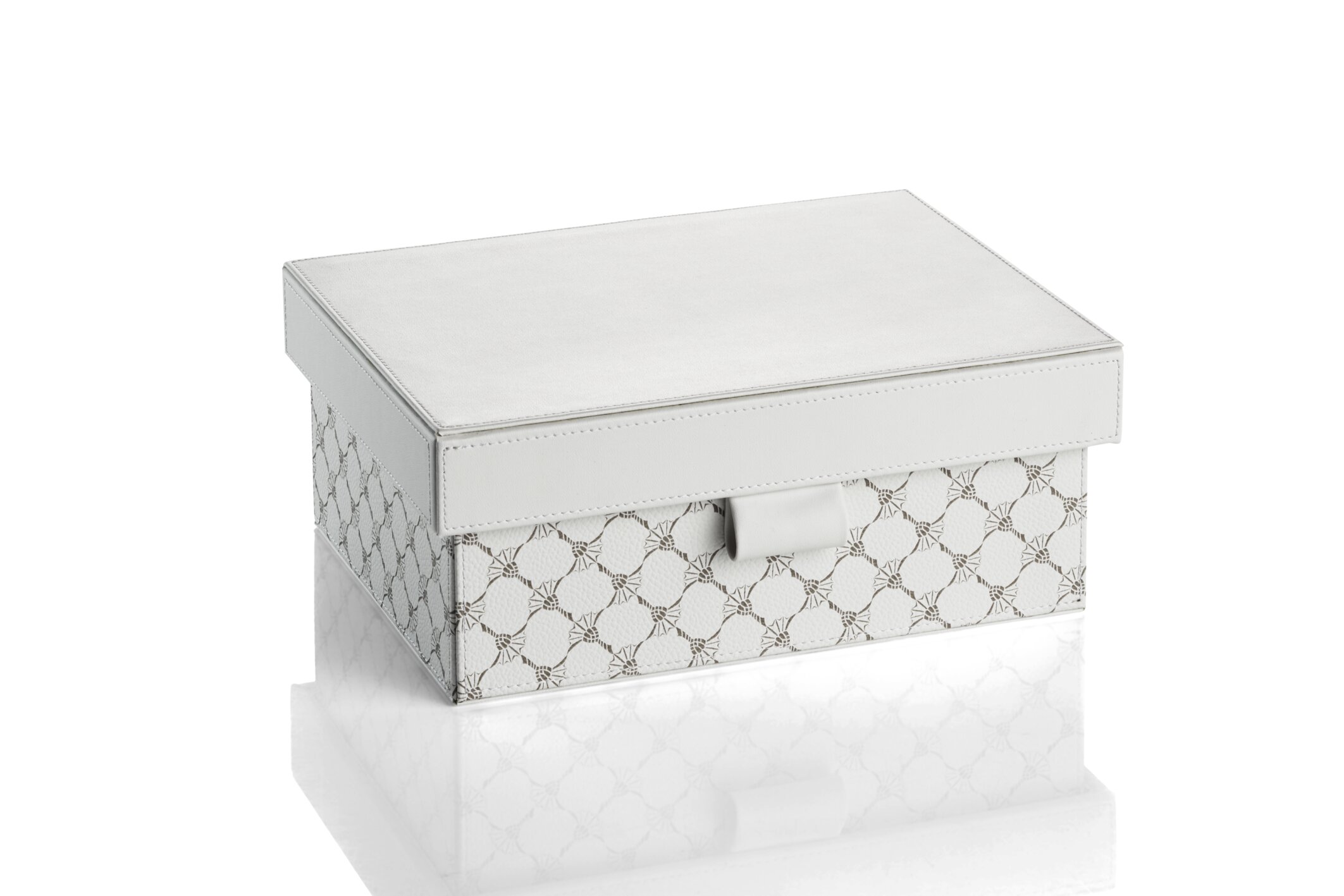 JOOP CORNFLOWER BOX S mit Deckel - Weiß/Grau