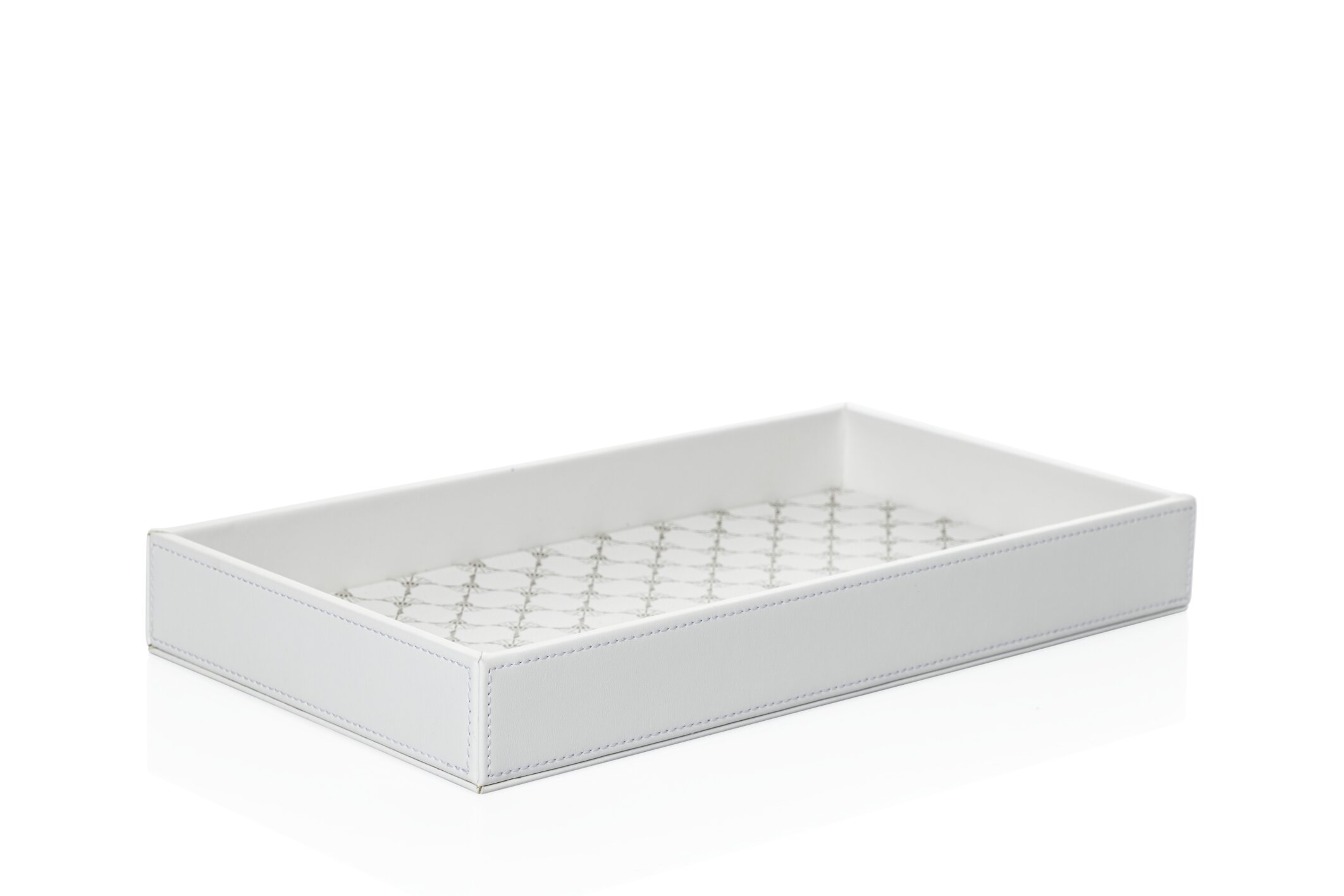 JOOP CORNFLOWER Tablett rechteckig M - Weiß/Grau