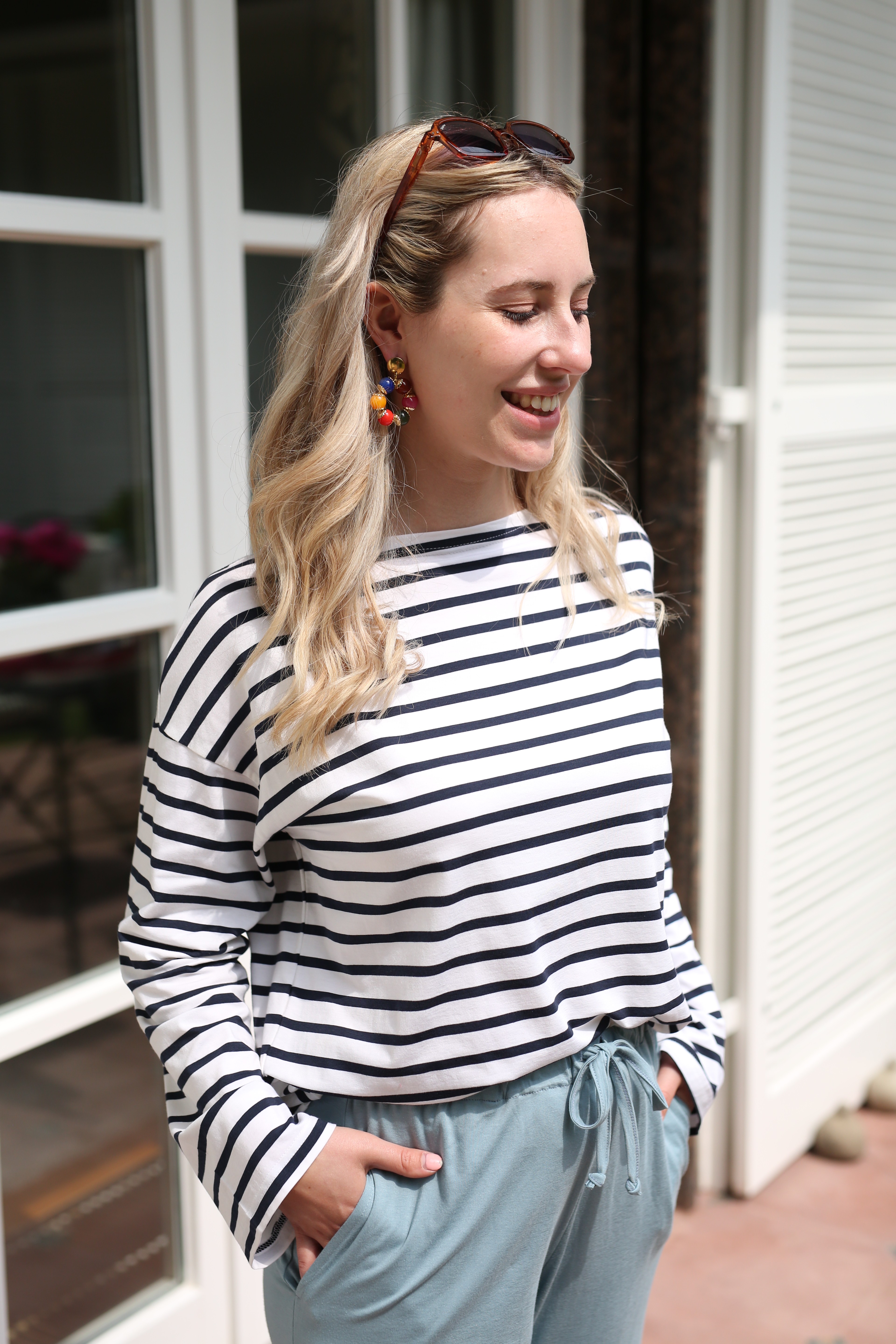 ILAYA shirt jersey stripe nearly black XS