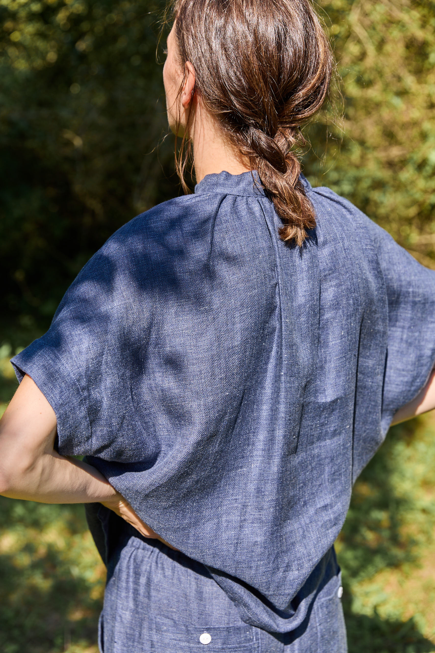 KAYLEE top linen midnight melange XS