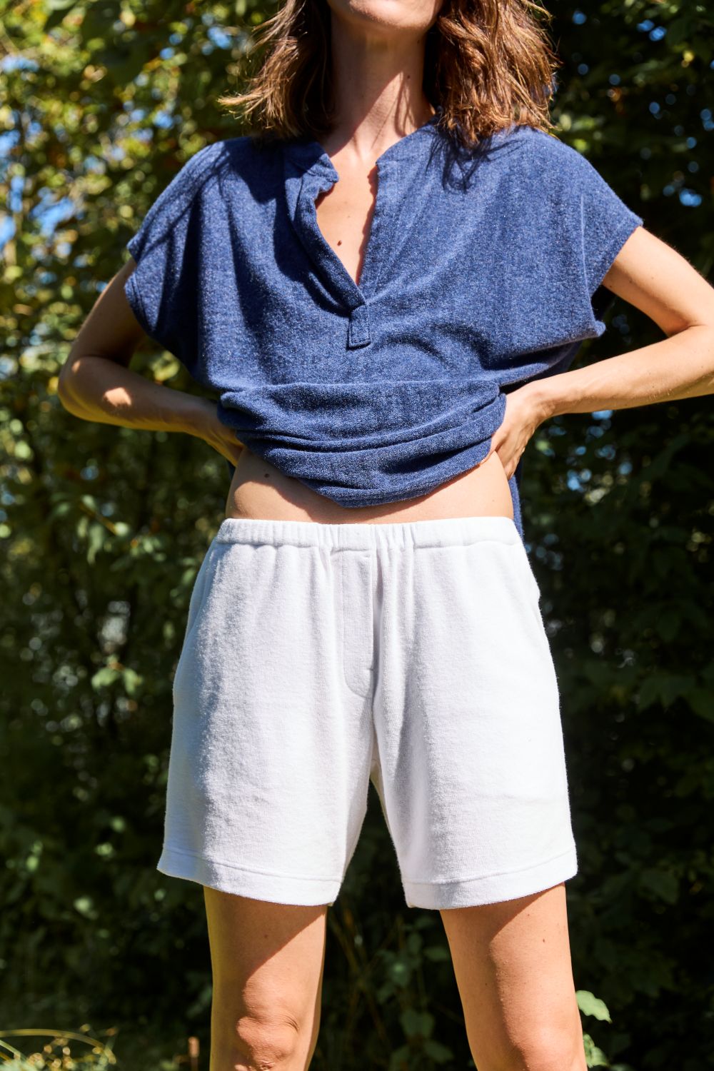 TERRY short frottee white XS